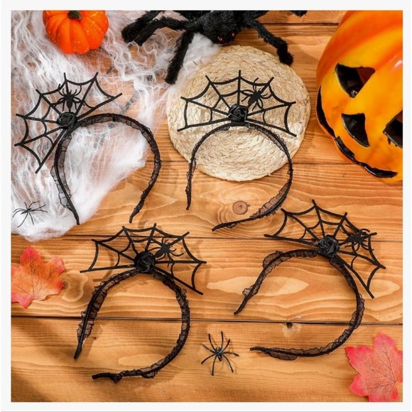 Cute Black Spiderweb Headband NWOT - Picture 3 of 3